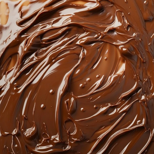 Delicious chocolate spreading with soft ripples