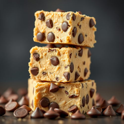 Delicious homemade peanut butter fudge with chocolate chips