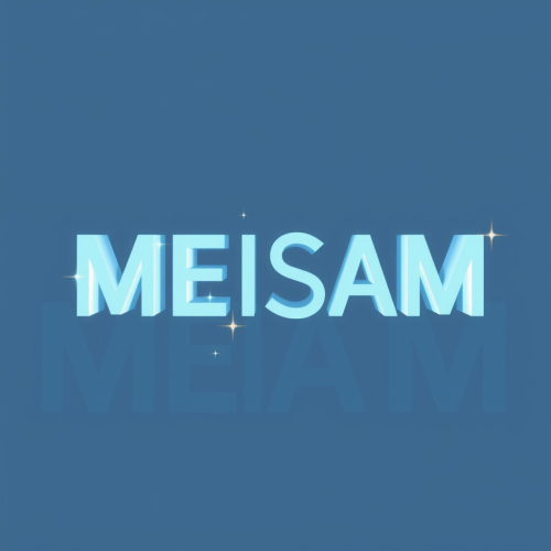 Design Meisam in N shape with light blue.