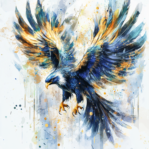 Design of large bird, powerful yet elegant presence, colorful. Design of large bird, powerful yet elegant presence, colorful.