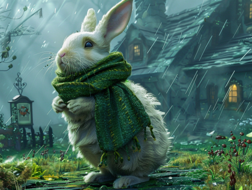 Destroyed homes of rabbits and other animals in storm.