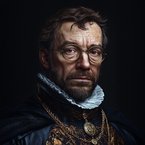 Detailed dark portrait on black background, medieval tavern owner. Detailed dark portrait on black background, medieval tavern owner.