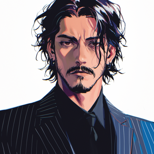 Diego Luna in black Zoot suit, BLEACH anime