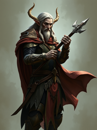 Dio the Drow Elf Bard in Leather Armor