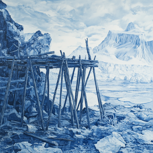 Discovering mysterious creature in Antarctic ice 1880s