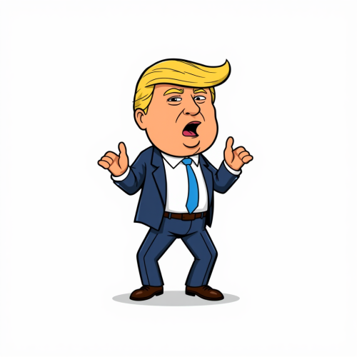 Donald Trump dances as a family guy icon.