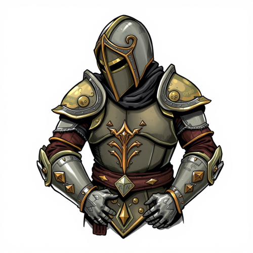 Drawing of a Suit of Ring Mail Armor