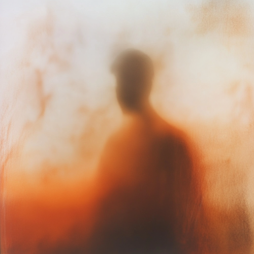 Dreamy abstract colors hint at hidden figure.