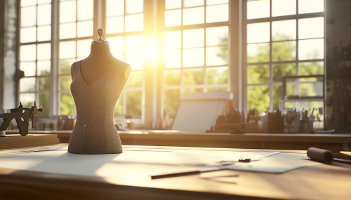 Dressmaker's workshop on sunny day