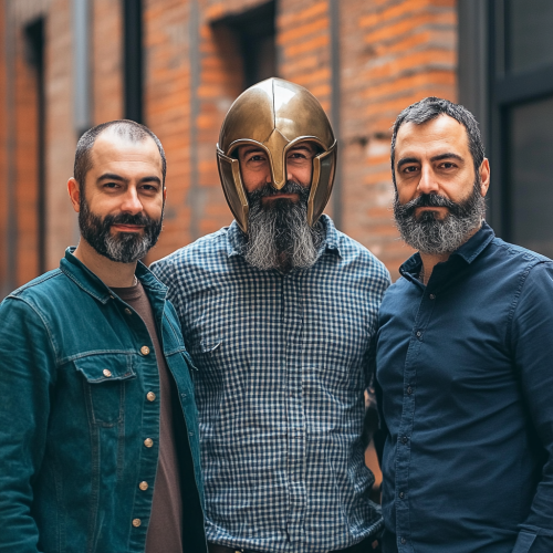 Eastern European Men Standing Strong Together