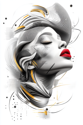 Elegant African Woman in Tribal Patterns