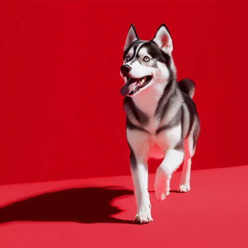 Elegant Husky Modeling with Gradient Lighting