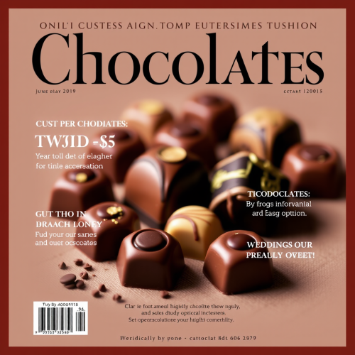 Elegant Magazine Cover for Bespoke Gourmet Chocolates Elegant Magazine Cover for Bespoke Gourmet Chocolates