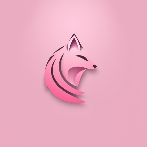 Elegant Premium Pink Gradient Fox Logo Design