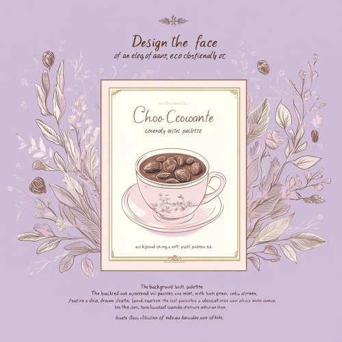 Elegant eco-friendly hot chocolate box in pastel tones.