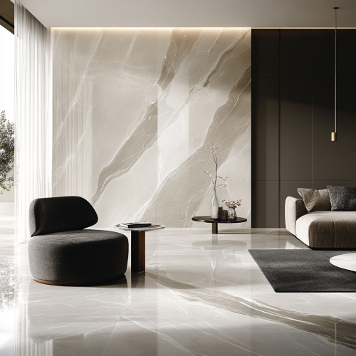 Elegant marble surface with gray and white veins
