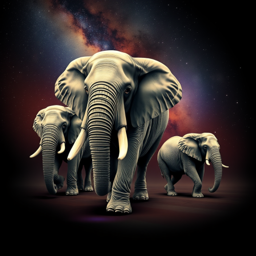 Elephants Floating in Outer Space Elephants Floating in Outer Space