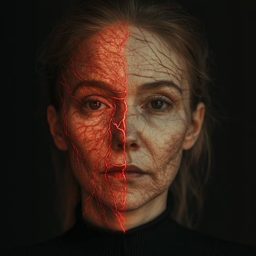 Ethereal Transformation: Aging Beauty in High Contrast