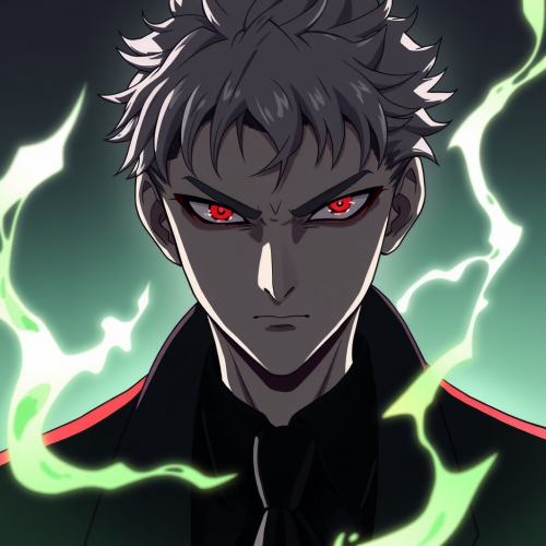 Evil Satoru Gojo with Red Eyes Anime Image