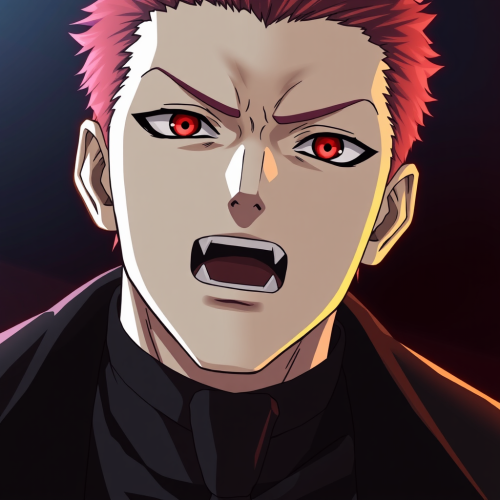Evil Satoru Gojo with Red Eyes Anime Scene
