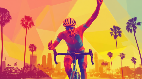 Excited cyclist wins race at Olympics