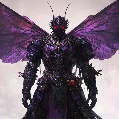 Fallen Archangel Lord of Hell in purple armor.
