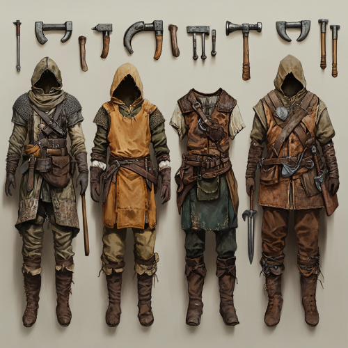 Fantasy Mining & Blacksmithing Apparel for Nobles and Commoners