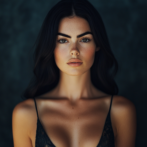 Fashion magazine portrait: beautiful woman in dress