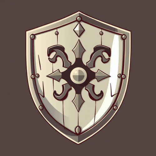 Fast Animated Shield in War Style Illustration.