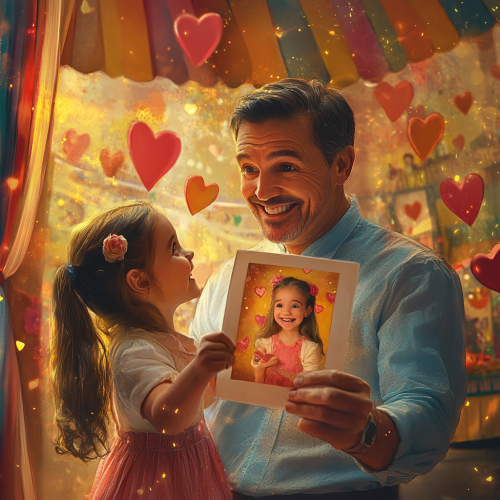 Father Daughter Circus Photo Metalinguistic Fun Hearts