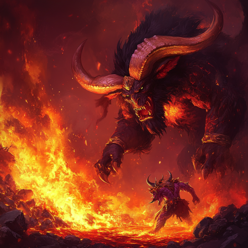 Female dracthyr drops male tauren named Logic into lava.