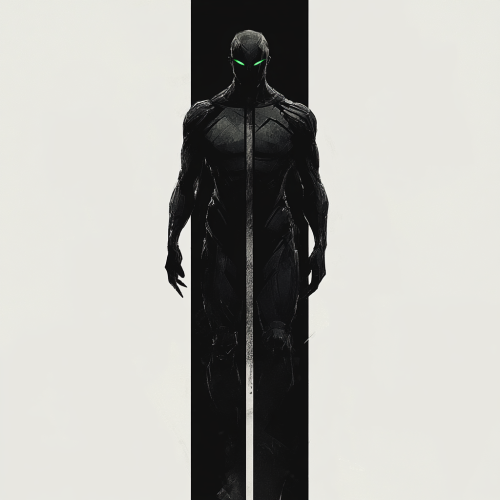 Fierce Warrior with Emerald Eyes