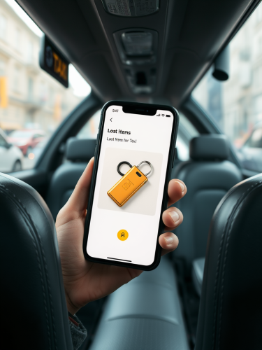 Finding Lost Items in Taxis Using App