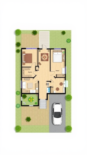Floor Plan for Two-Story South-Facing House