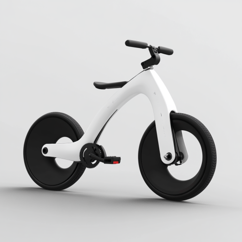 Folding bike with sleek design for easy carrying