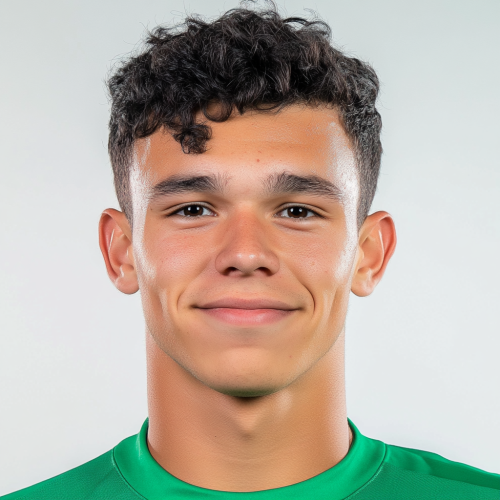 French footballer in AS Saint Etienne jersey smiling portrait.