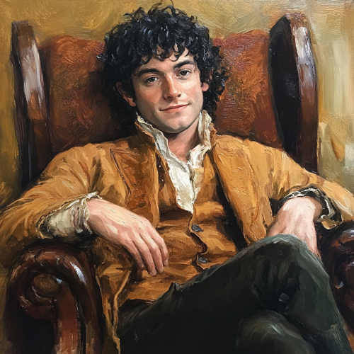 Frodo Baggins Sitting in Armchair, 18th Century