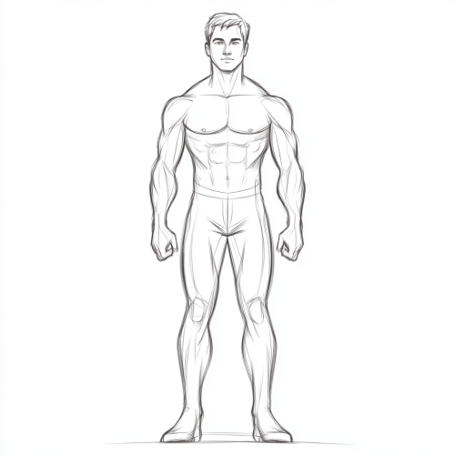 Front-facing male figure, 160 cm height, compact proportions.