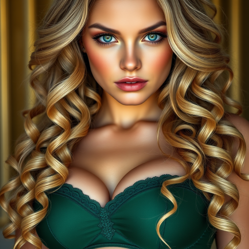 Full-length Portrait of a Royal Blonde Princess