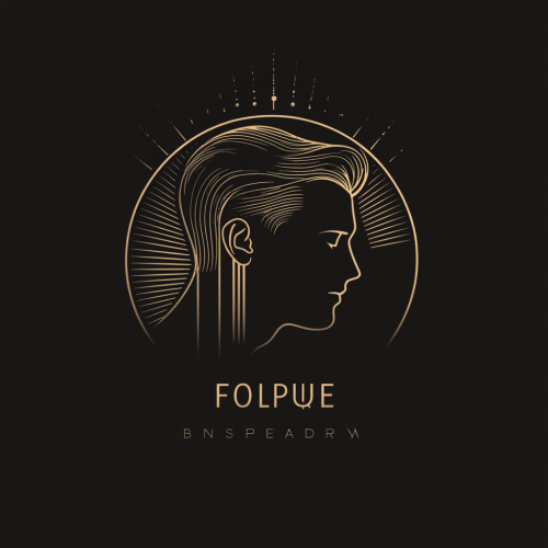 Futuristic Men's Hair Styling Logo Design