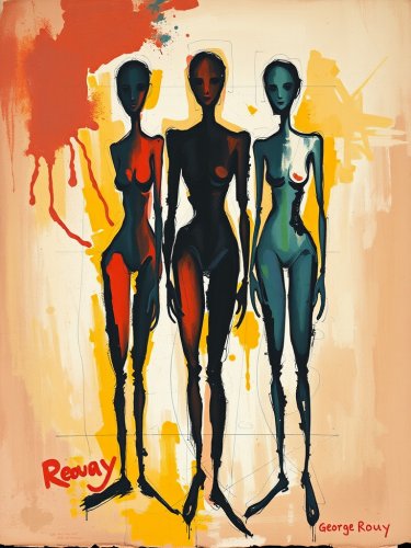 George Rouy's Abstract Painting of Three Figures