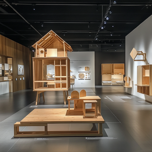 German designer creates clean, organized wood-themed room.