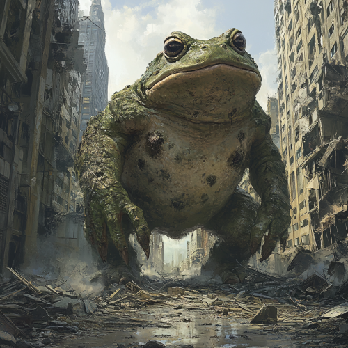 Giant Frog Brings Destruction to City