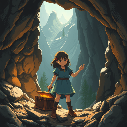 Girl Finds Treasure in Mountain Cave