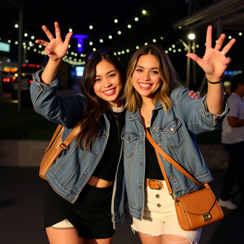 Girl striking a cute pose in picture