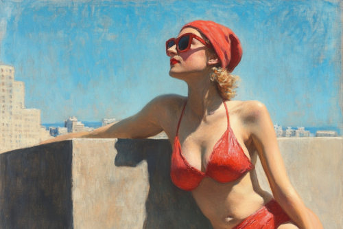 Glamour Woman in City Landscape by Edward Hopper Glamour Woman in City Landscape by Edward Hopper