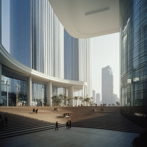 Glass and Steel Skyscraper with Circular Atrium in Mumbai Glass and Steel Skyscraper with Circular Atrium in Mumbai