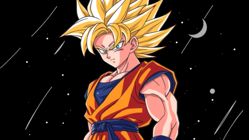 Goku Super Saiyan on Black Background