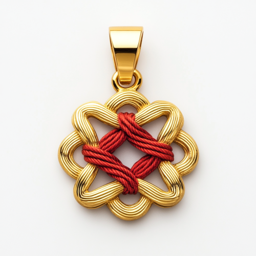 Gold Chinese Knot Pendant for Good Luck