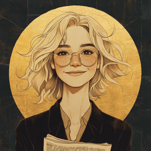 Golden Luna Lovegood Fantasy Paper-Cut Portrait